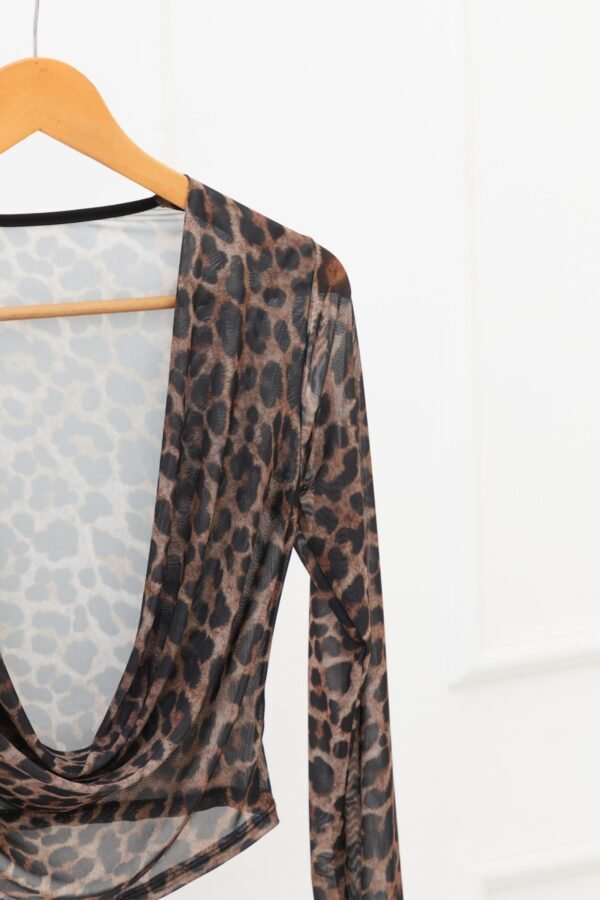 MANGA LARGA BUCHE TUL ANIMAL PRINT