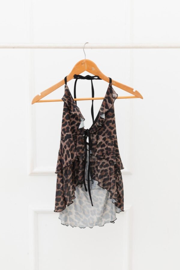 TOP SOFIA TUL ANIMAL PRINT