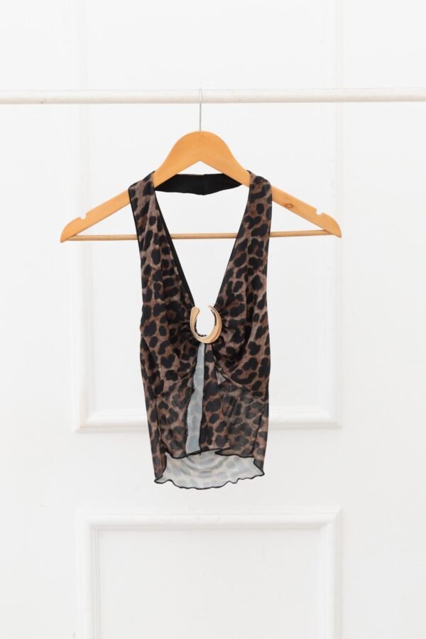 TOP MAITE TUL ANIMAL PRINT