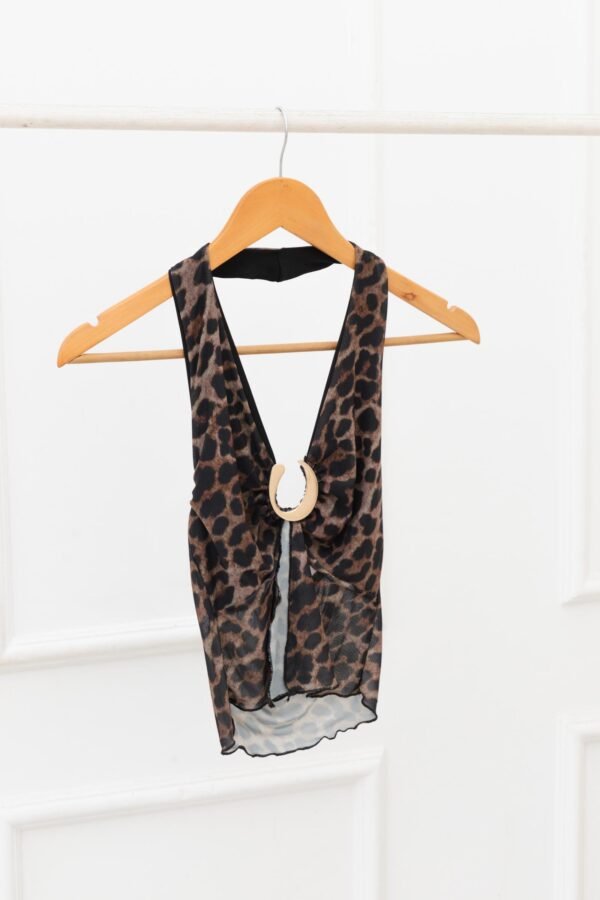 TOP MAITE TUL ANIMAL PRINT