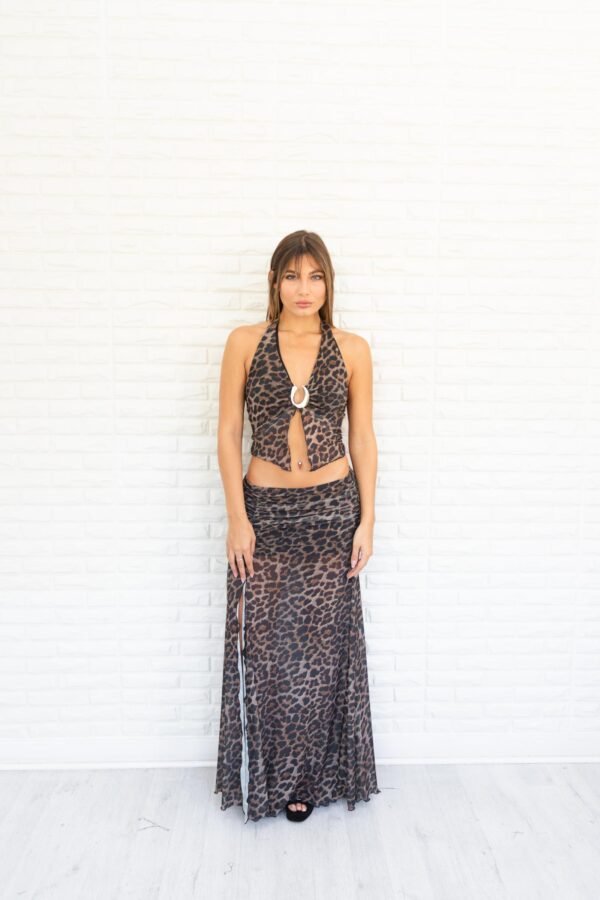 TOP MAITE TUL ANIMAL PRINT