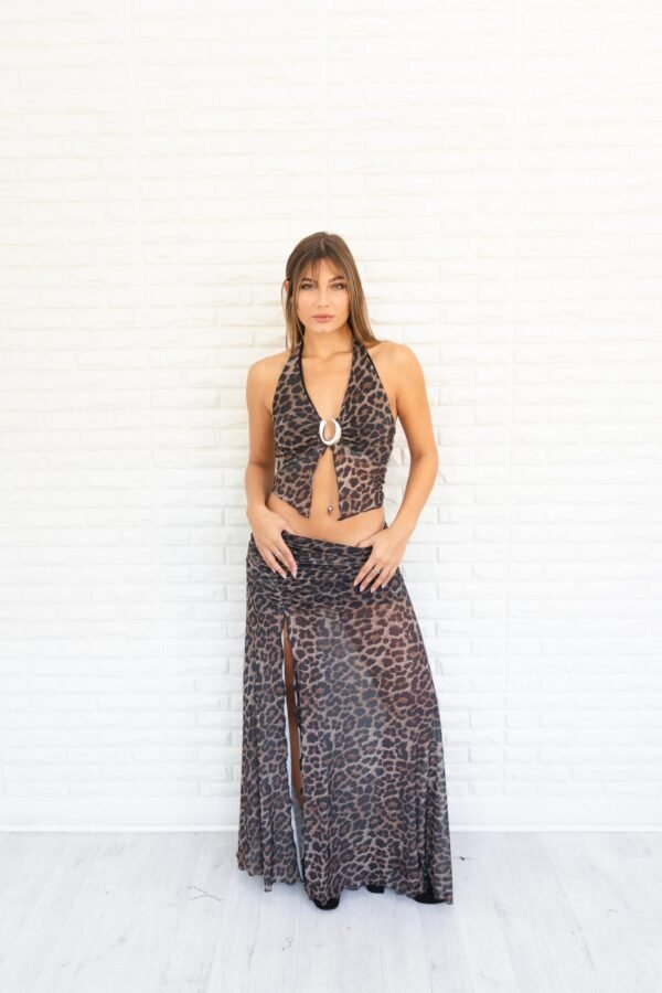 TOP MAITE TUL ANIMAL PRINT