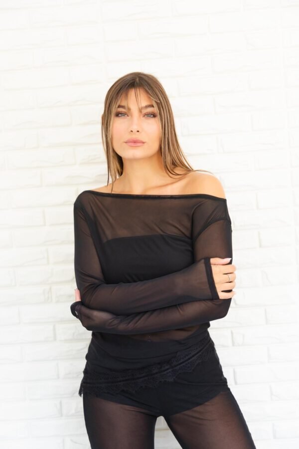 MANGA LARGA SUSI TUL PUNTILLA