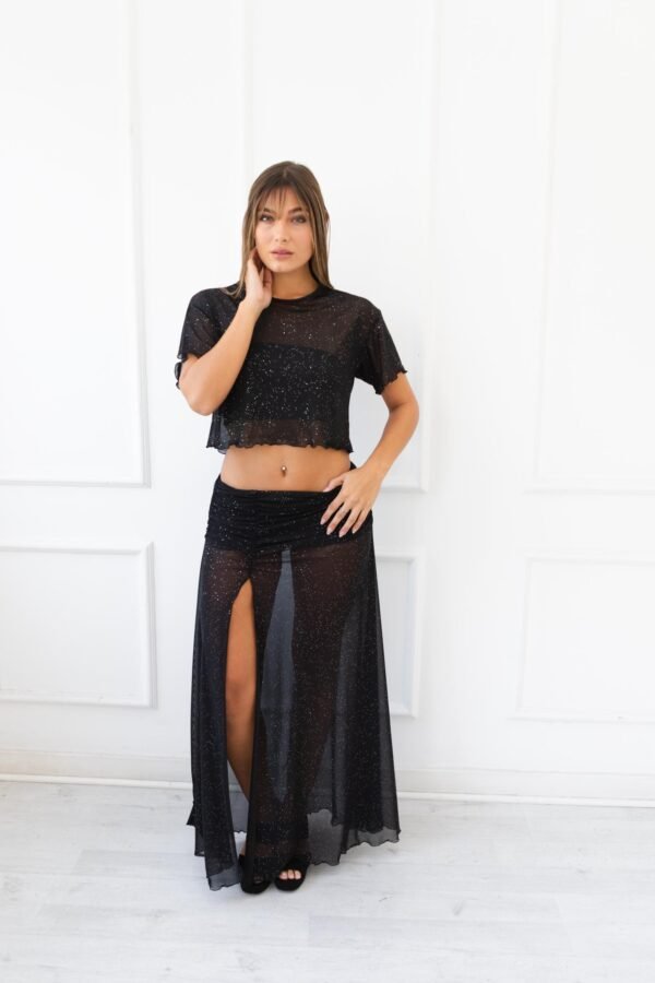 REMERA OVERSIZE TUL BRILLOS