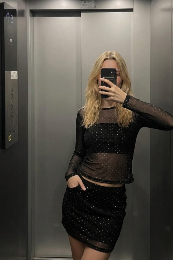 MANGA LARGA BASICA TUL STRASS