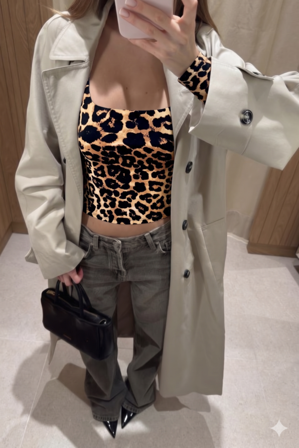 MANGA LARGA SHEILA LYCRA ANIMAL PRINT