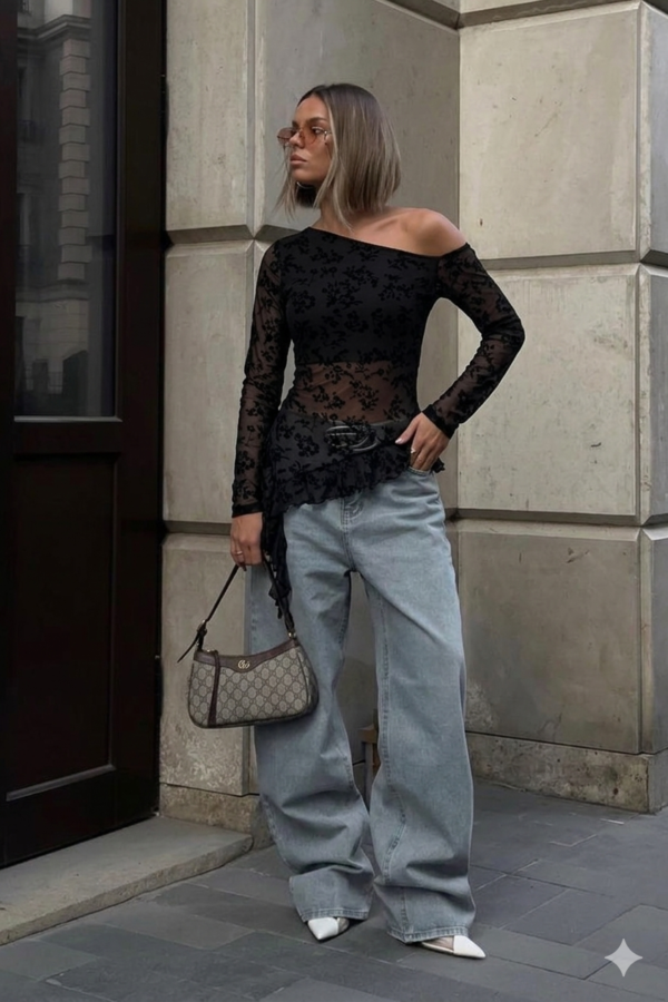 MANGA LARGA AIDE TUL MARGARITA VELVET