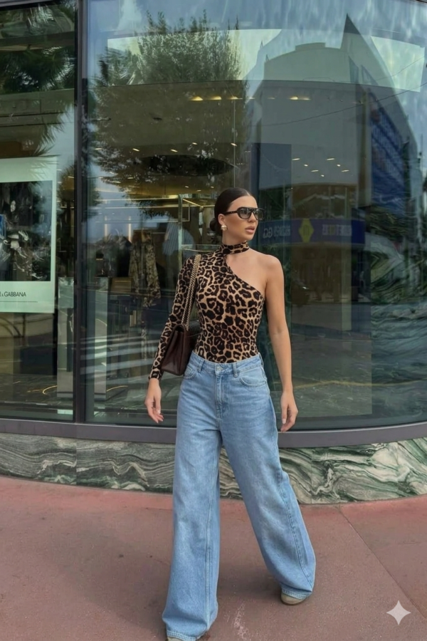 BODY LUNA LYCRA ANIMAL PRINT