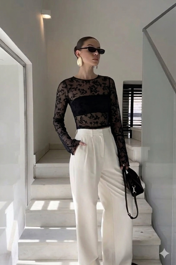 MANGA LARGA EVA TUL MARGARITA VELVET