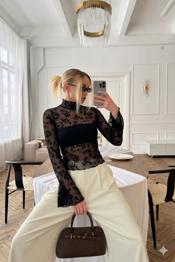 POLERA JULIETA TUL MARGARITA VELVET