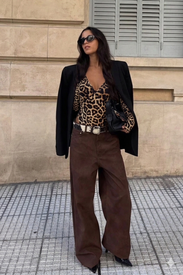 BODY GUILLERMINA LYCRA ANIMAL PRINT