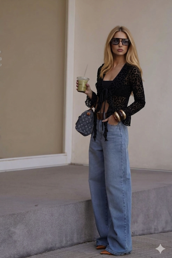 SAQUITO MACA TUL VELVET ANIMAL PRINT