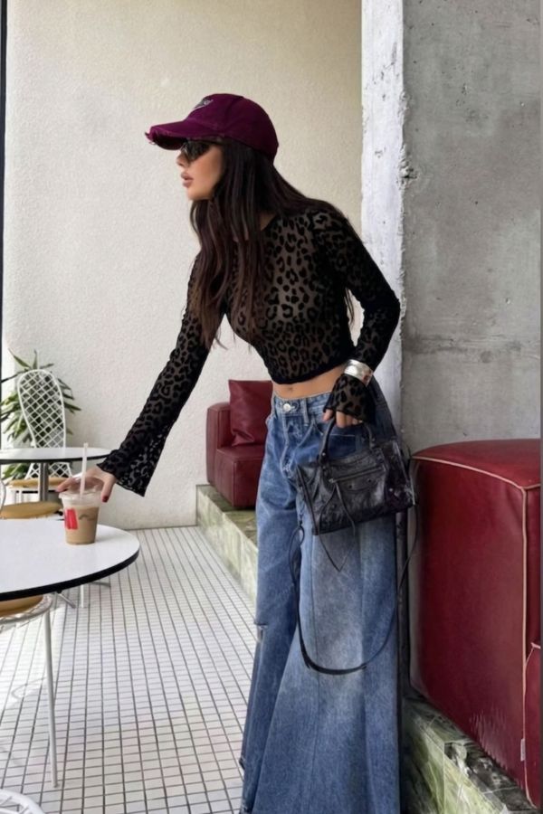 MANGA LARGA EVA TUL VELVET ANIMAL PRINT