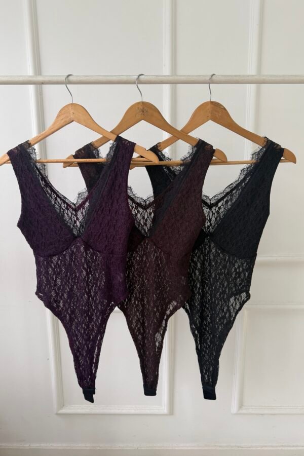 BODY MAGA ENCAJE PUNTILLA