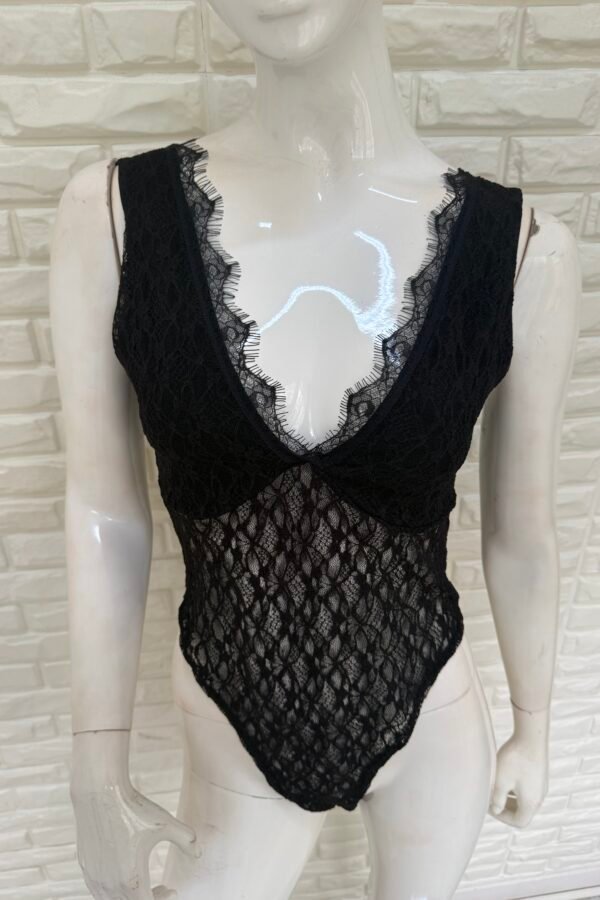 BODY MAGA ENCAJE PUNTILLA