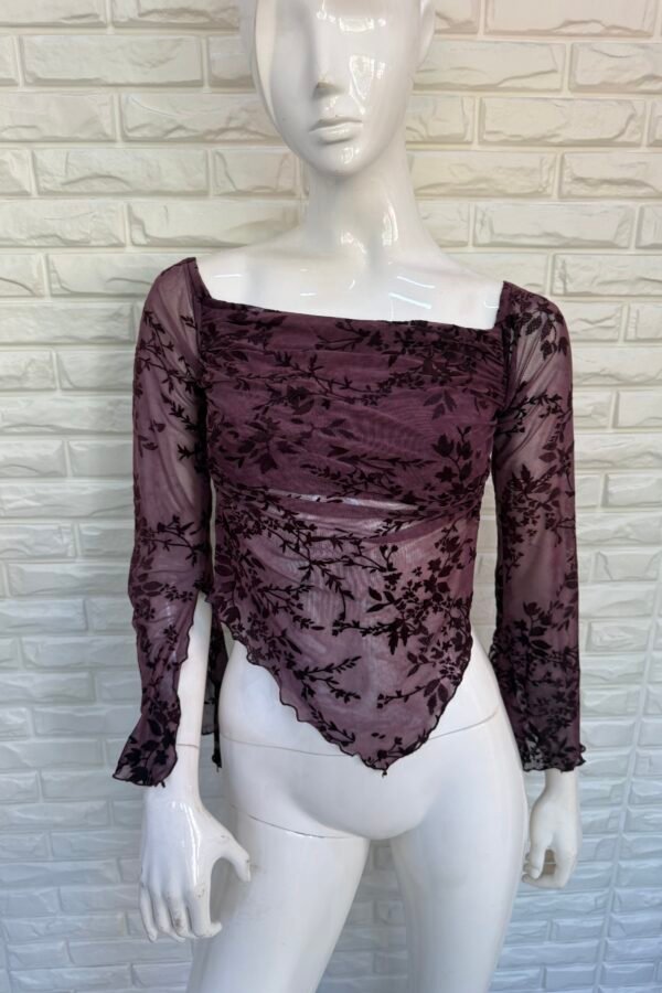 MANGA LARGA MICHELLE TUL FLORES BATIK