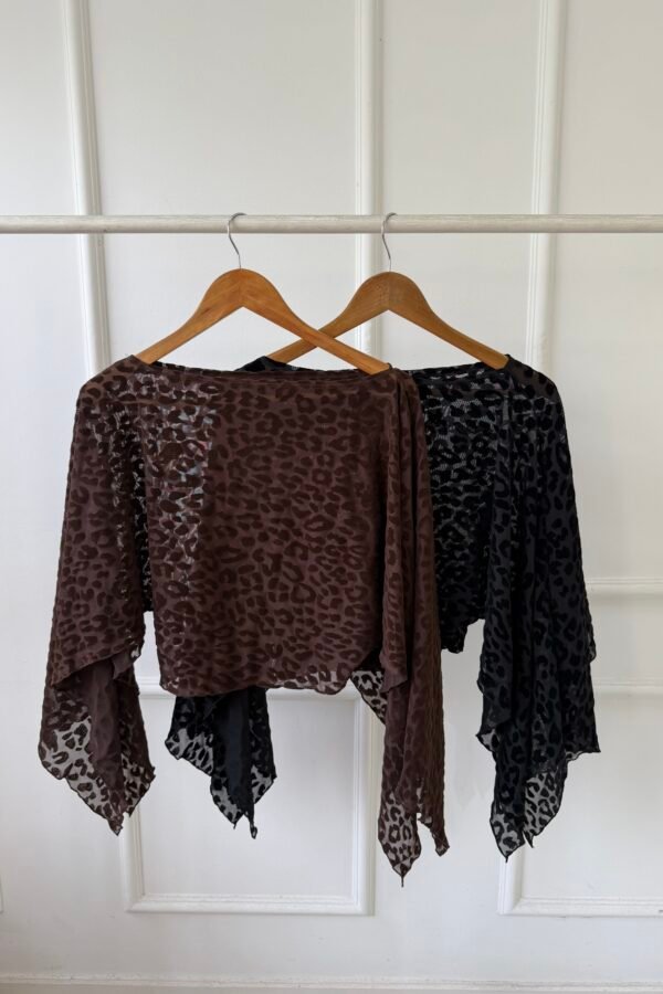 PONCHO TUL VELVET ANIMAL PRINT