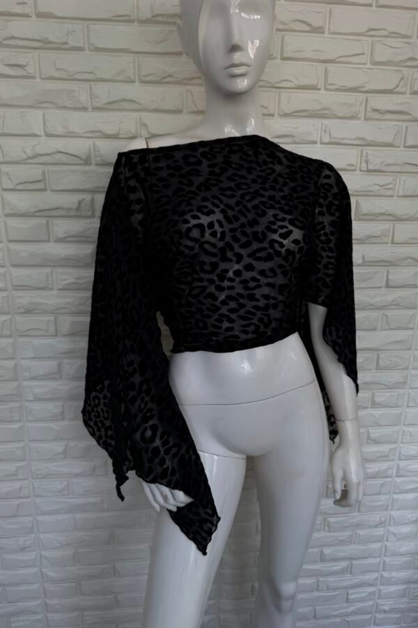 PONCHO TUL VELVET ANIMAL PRINT