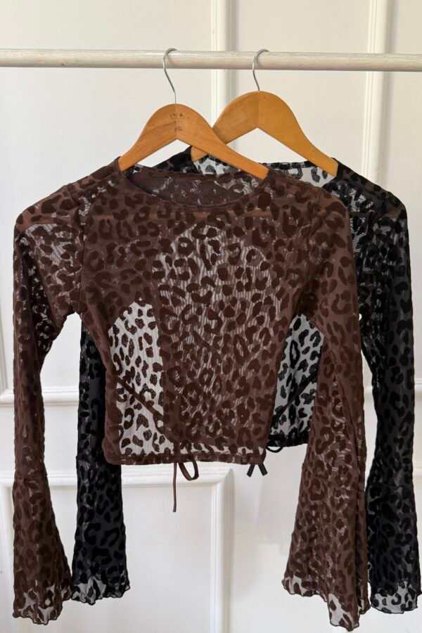 MANGA LARGA EVA TUL VELVET ANIMAL PRINT