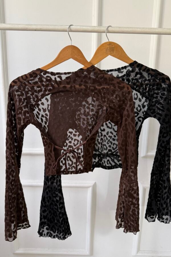 MANGA LARGA EVA TUL VELVET ANIMAL PRINT