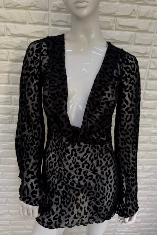 VESTIDO ELECTRA TUL VELVET ANIMAL PRINT