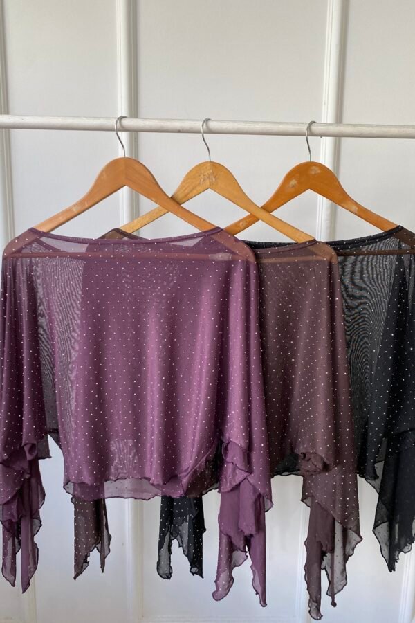 PONCHO TUL STRASS