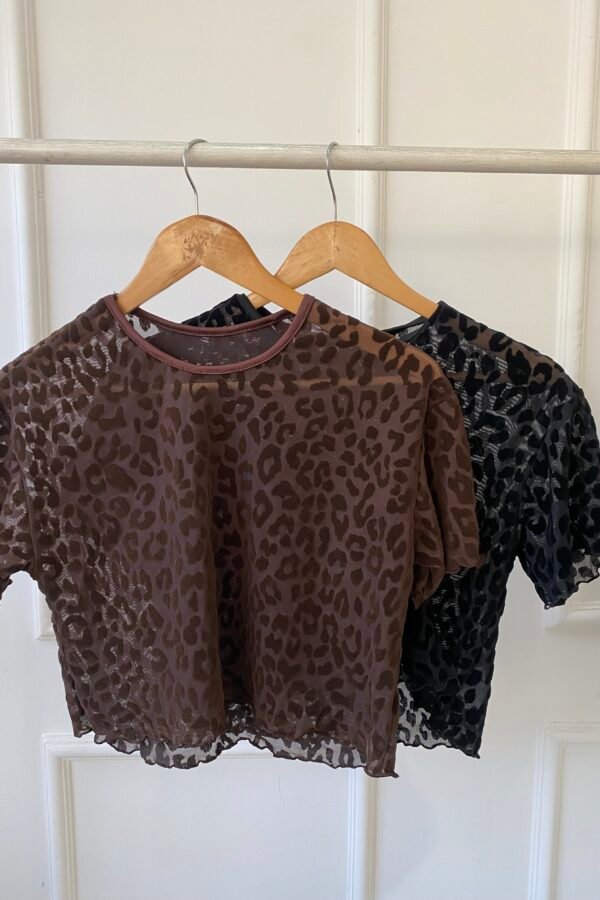 REMERA OVERSIZE TUL VELVET TUL ANIMAL PRINT