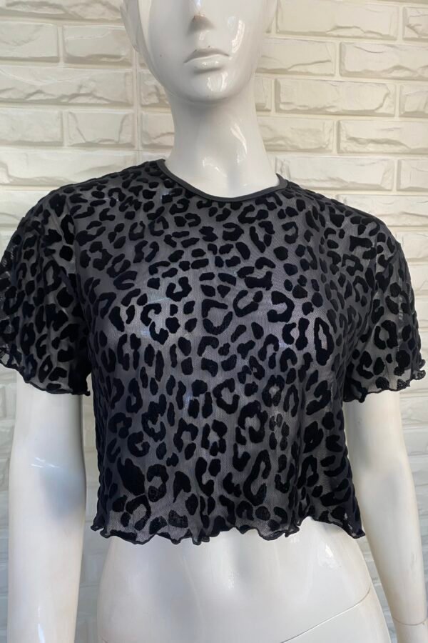 REMERA OVERSIZE TUL VELVET TUL ANIMAL PRINT