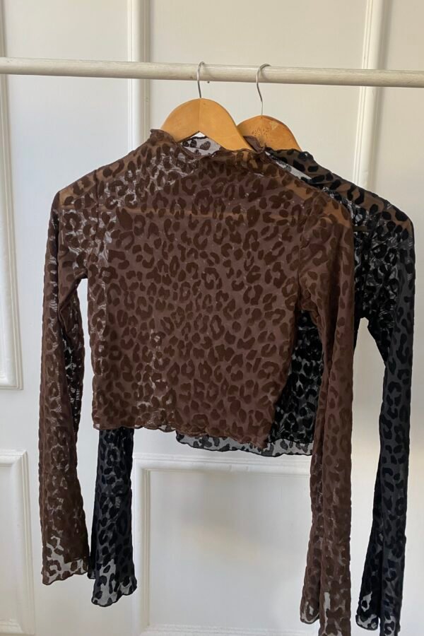 POLERA JULIETA TUL VELVET ANIMAL PRINT