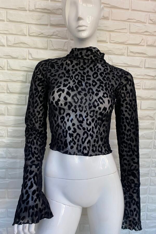 POLERA JULIETA TUL VELVET ANIMAL PRINT