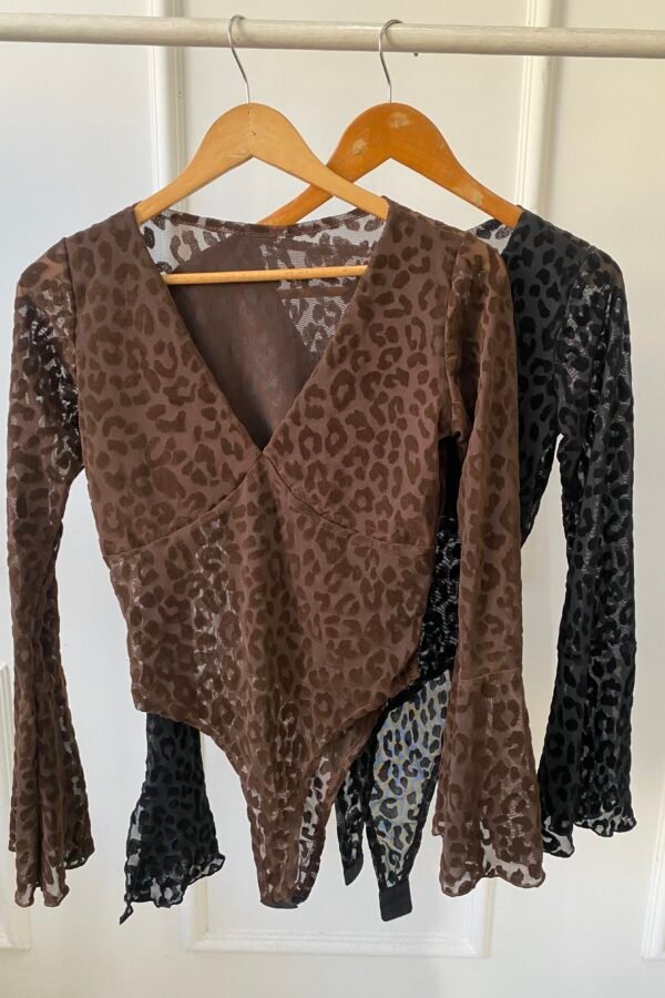 BODY SELMA TUL VELVET ANIMAL PRINT
