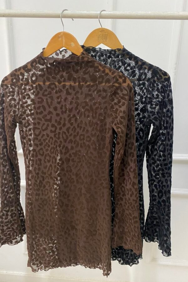 VESTIDO ARIANA TUL VELVET ANIMAL PRINT