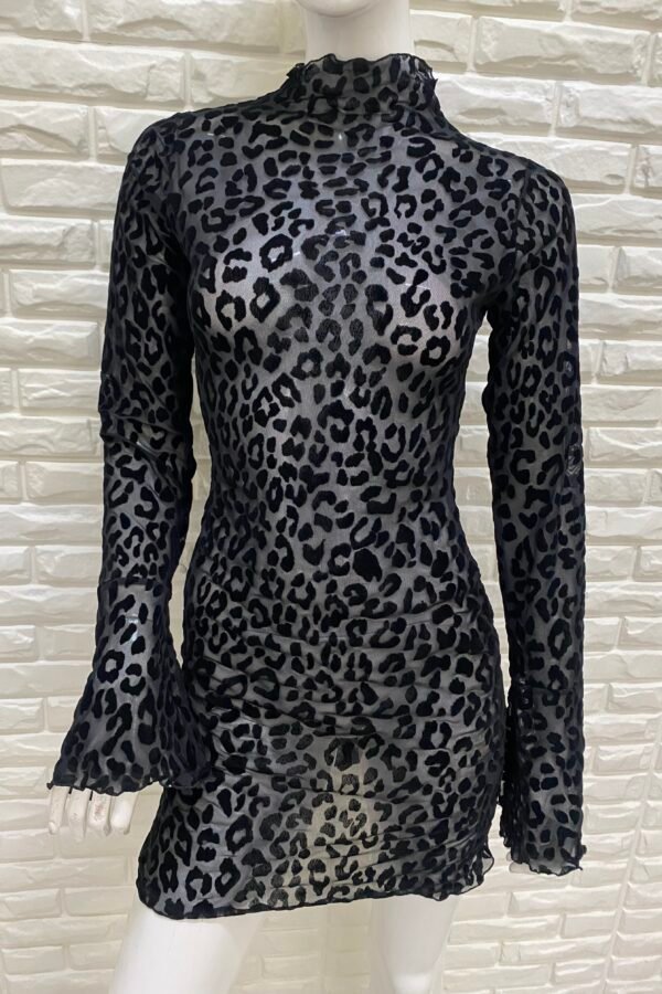 VESTIDO ARIANA TUL VELVET ANIMAL PRINT
