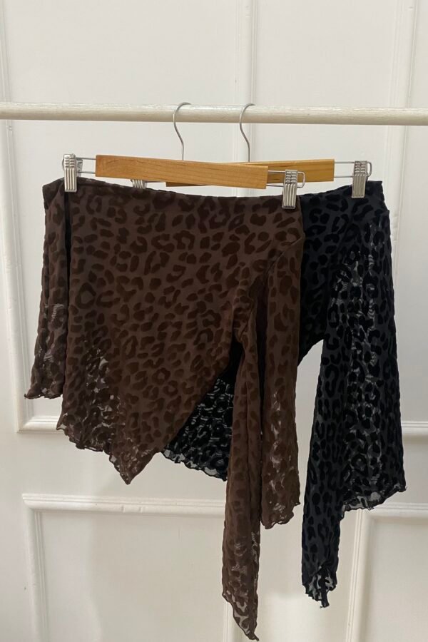 TOP RIHANA TUL VELVET ANIMAL PRINT