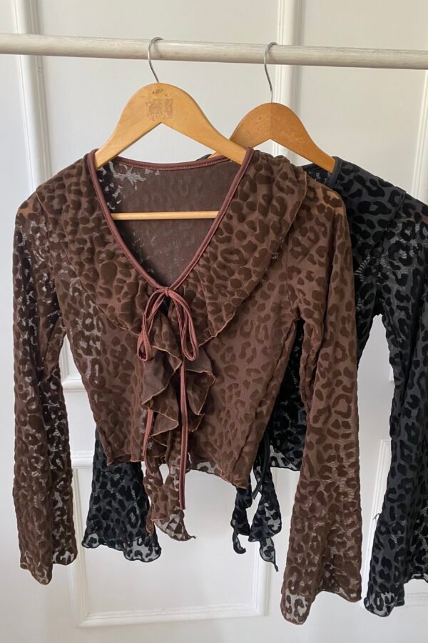 SAQUITO MACA TUL VELVET ANIMAL PRINT