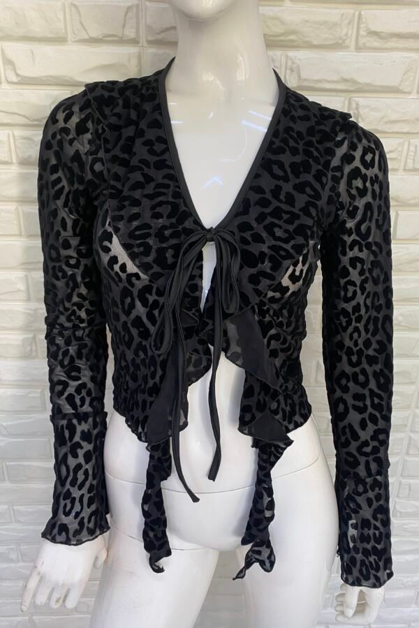 SAQUITO MACA TUL VELVET ANIMAL PRINT