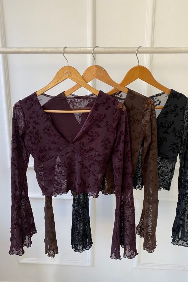 MANGA LARGA SELMA TUL MARGARITA VELVET