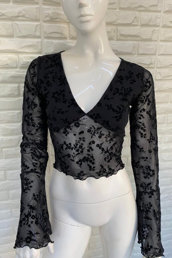 MANGA LARGA SELMA TUL MARGARITA VELVET