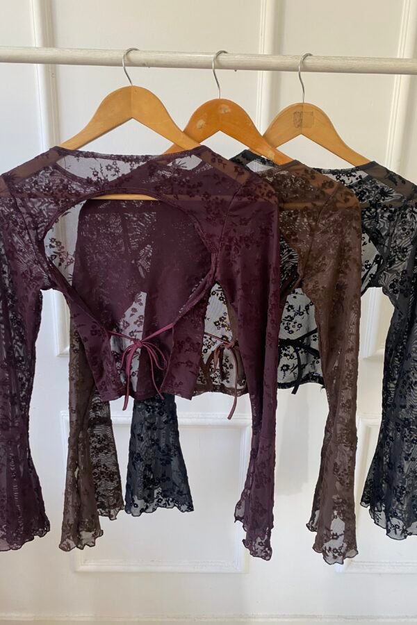 MANGA LARGA EVA TUL MARGARITA VELVET