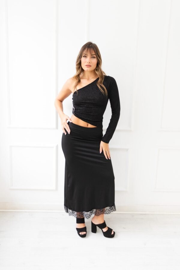 MANGA LARGA VIOLETA BRILLOS