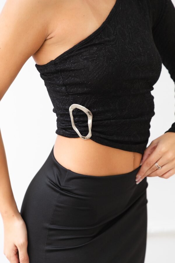 MANGA LARGA VIOLETA BRILLOS