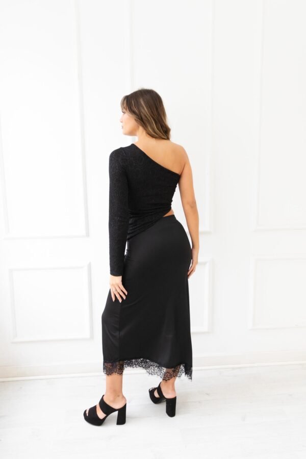 MANGA LARGA VIOLETA BRILLOS