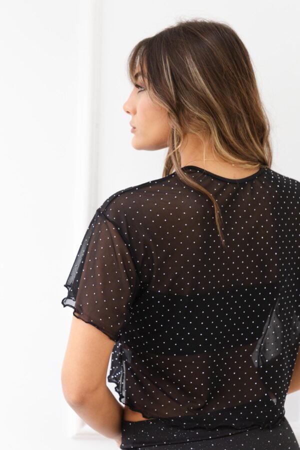 REMERA OVERSIZE TUL STRASS