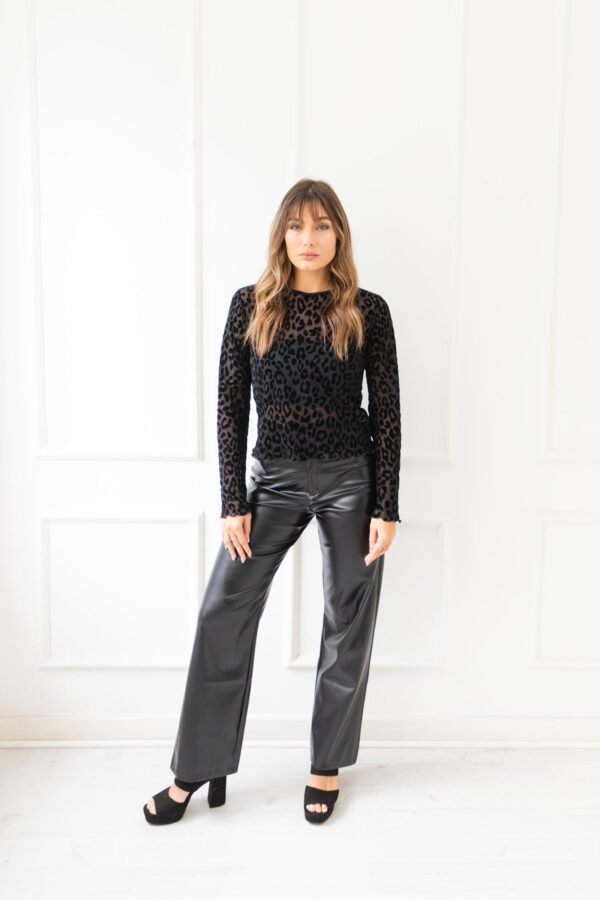 MANGA LARGA TUL VELVET ANIMAL PRINT