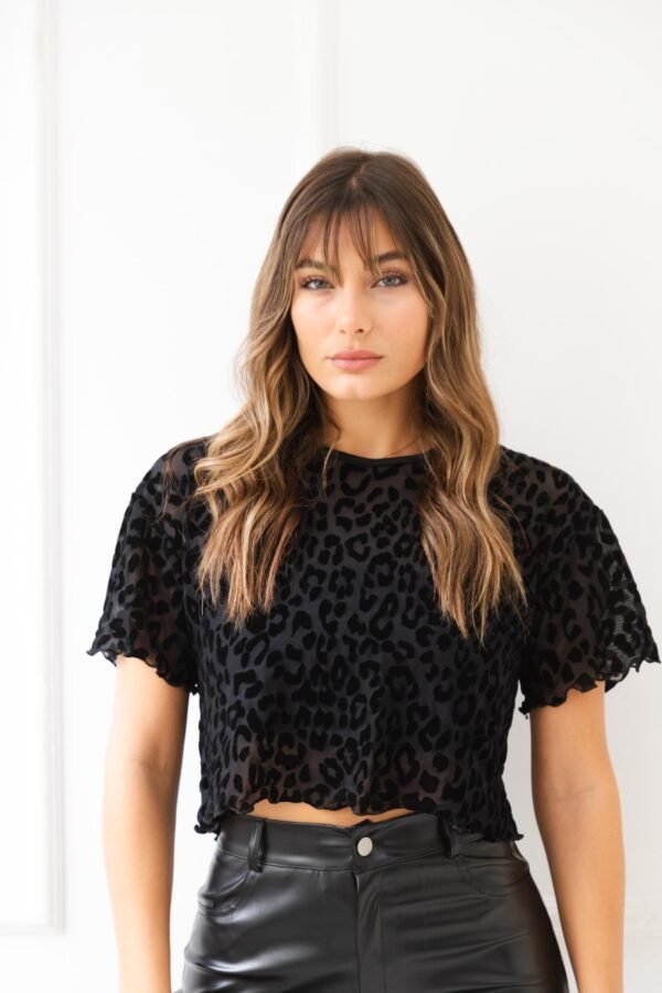 REMERA OVERSIZE TUL VELVET TUL ANIMAL PRINT