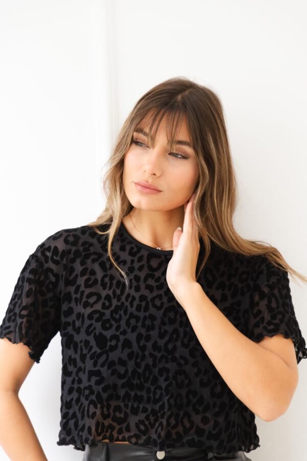 REMERA OVERSIZE TUL VELVET TUL ANIMAL PRINT