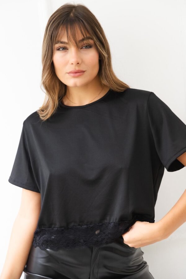 REMERA OVERSIZE LYCRA PUNTILLA