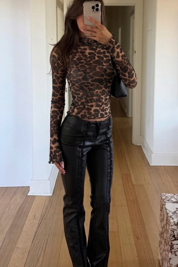 POLERA JULIETA TUL ANIMAL PRINT