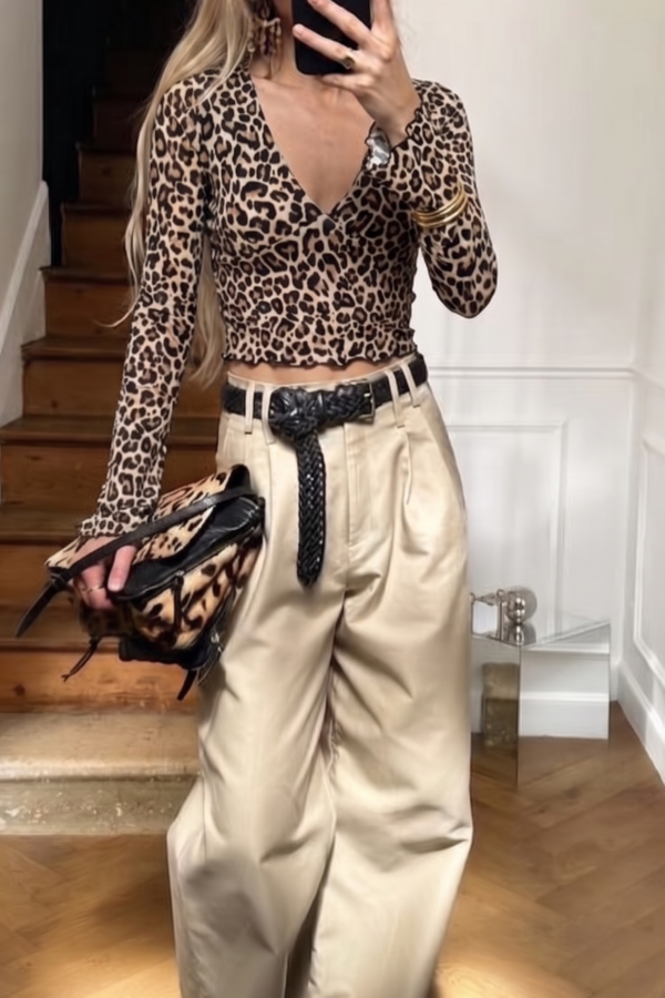 MANGA LARGA SELMA LYCRA ANIMAL PRINT