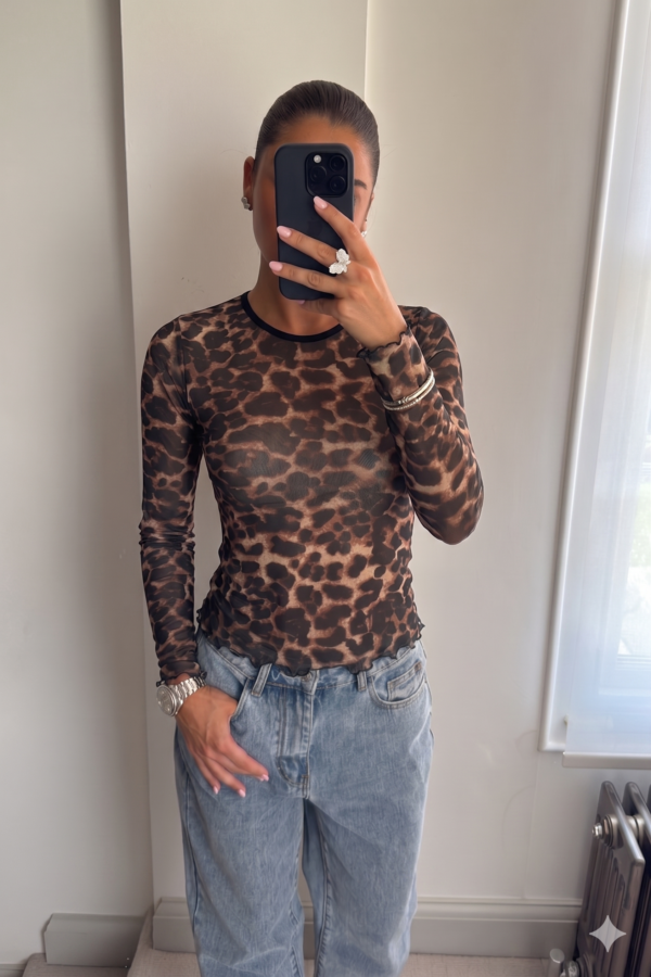 MANGA LARGA TUL ANIMAL PRINT